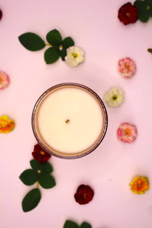Blush & Bloom handmade coco-soy scented candle 220g with cotton wick