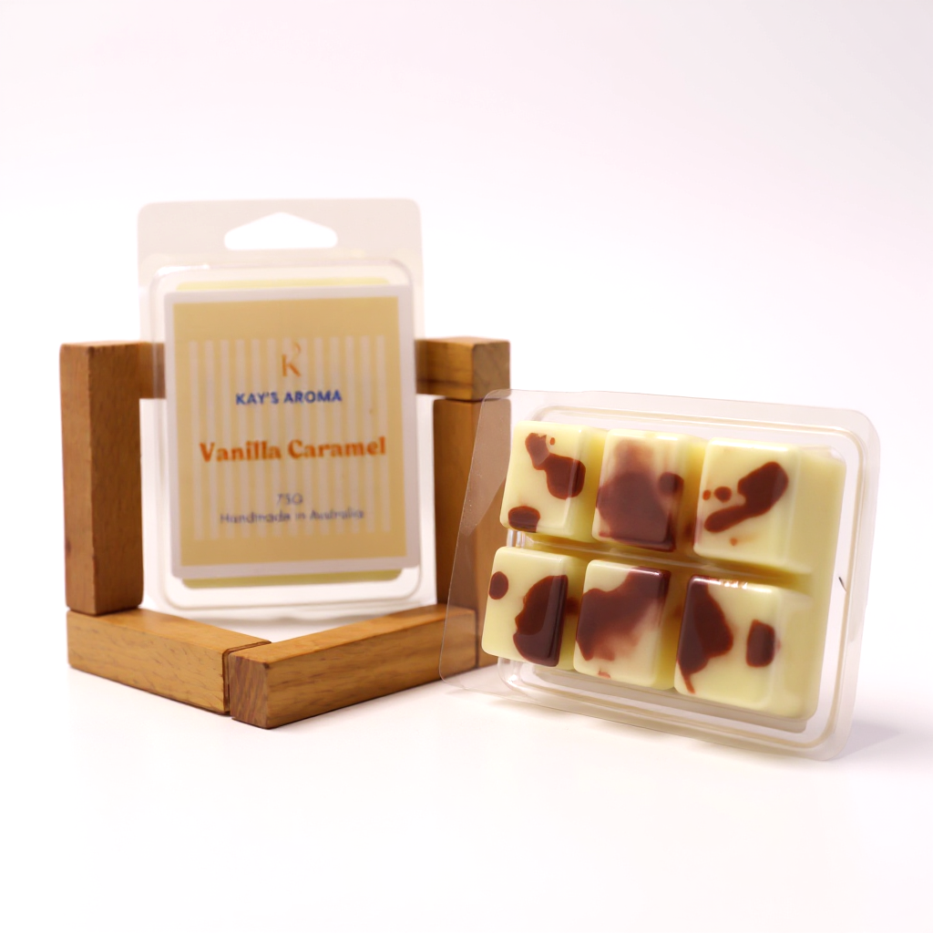Handmade Vanilla Caramel soy wax melt gift idea for home