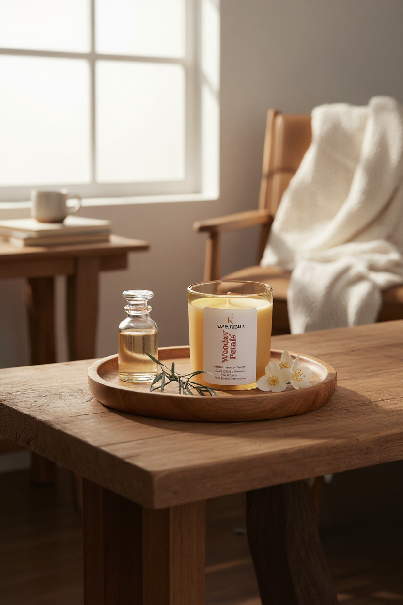 Woodsy Petals handmade coco-soy candle gift idea for home or loved ones